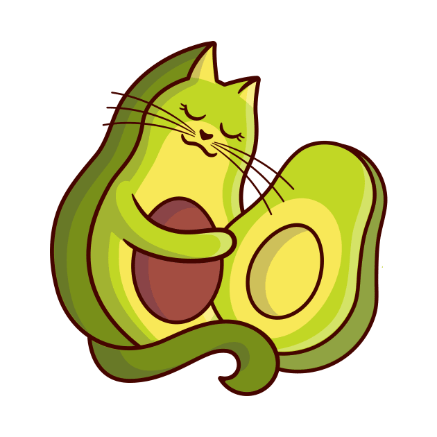 Avocado cat, vegan, Avogato kitty, Avocato kitten, go vegan, vegetarian by crocozen