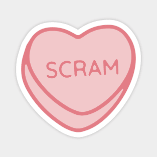 Pink Candy Conversation Heart Scram Magnet