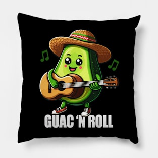 Guac 'N Roll - Funny Avocado Pun Pillow