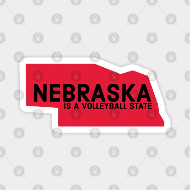 Nebraska is a volleyball state Magnet by Designedby-E