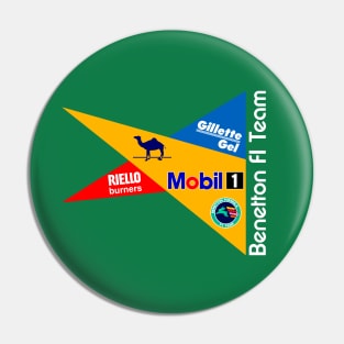 Benetton F1 Team 80's Vintage Art Pin