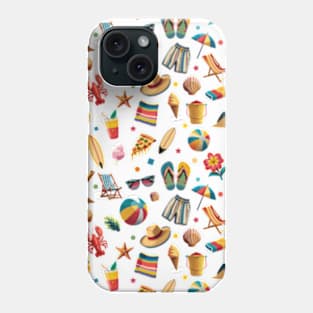 Retro Beach Pattern Phone Case