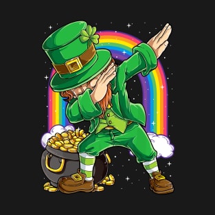St Patricks Day Funny Dabbing Leprechaun T-Shirt