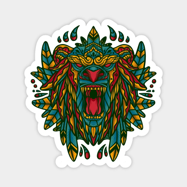 Mystical lion Magnet by vhiente