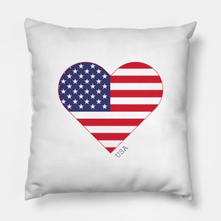 July 4th USA Heart Pillow