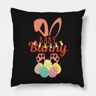 Baby Bunny Happy Easter Bunny Pillow