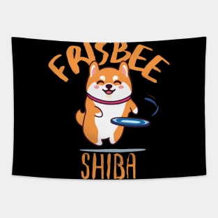 Frisbe Shiba, Cute Kawaii Shiba Inu, Ultimate Frisbee Tapestry