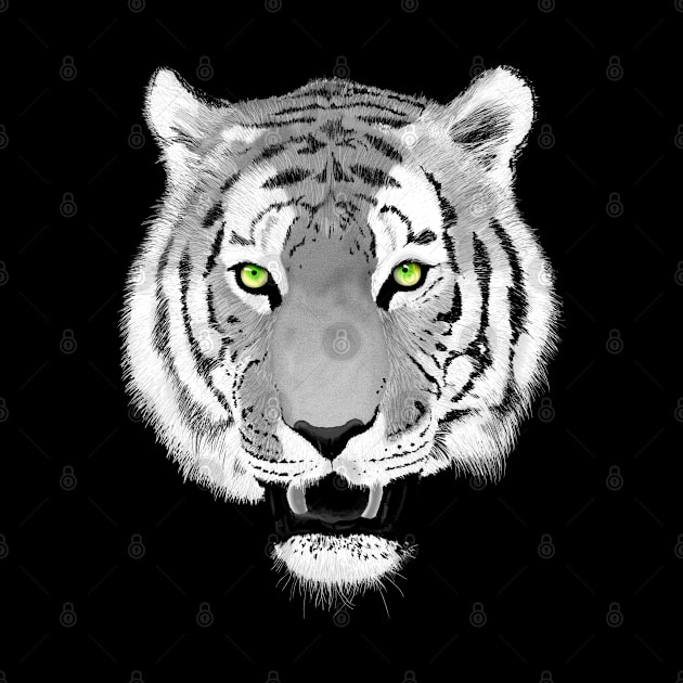 Tiger Face Wildlife Art by macdonaldcreativestudios