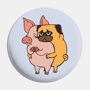 Friend Not Food Pug Pin