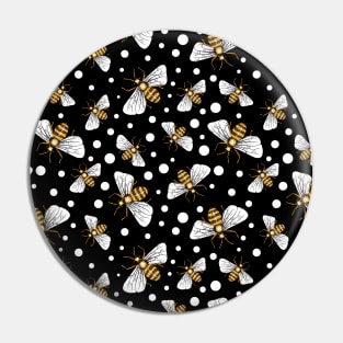 Honey Bees at Night Pin