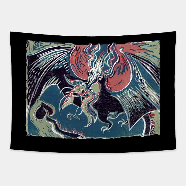 Old Dragon Tapestry by Sylke Gande