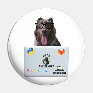 Hacker Dog Pin