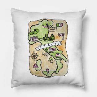 Map of Italy Pillow