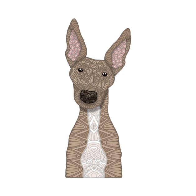 Cute fawn greyhound with white belly by ArtLovePassion