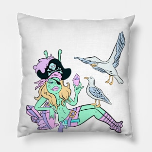 Crystal pirate babe Pillow