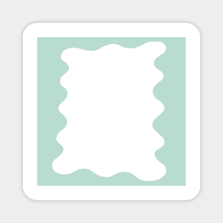 Abstract Squiggle Frame in mint green Magnet