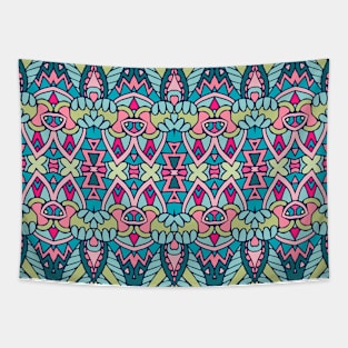 Colorful Oriental Rug Mandala Boho Pattern Tapestry