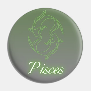 Spherical Zodiac Pisces Pin