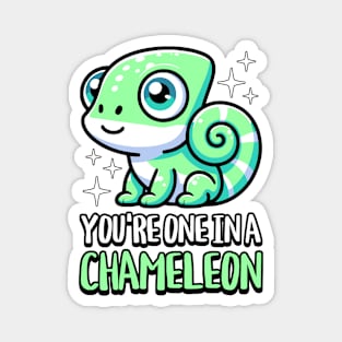 You're One In A Chameleon! Cute Chameleon Pun Magnet