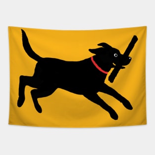 Happy Lab | Black Labrador Retriever Tapestry