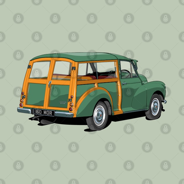 Morris Minor traveller in green by candcretro