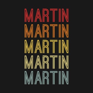 Martin Name Vintage Retro Pattern T-Shirt