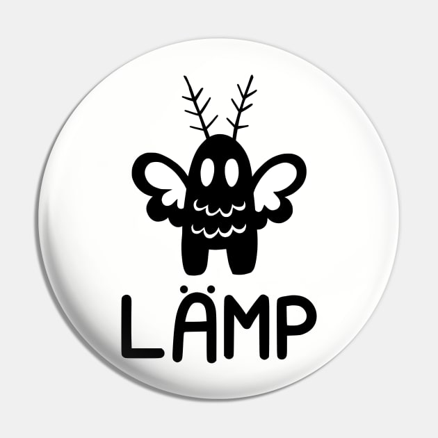 LÄMP - Mothman Pin by JadedOddity