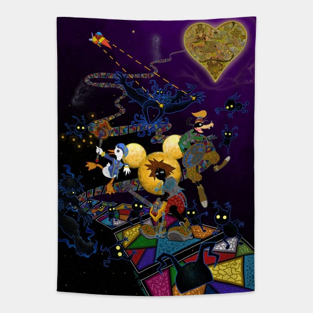 Kingdom Hearts - Deadly Dreaming Tapestry by SammyHill