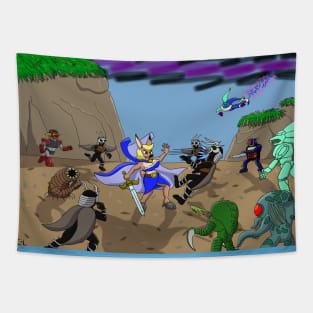 Surrounded by the Chrystalis army Tapestry