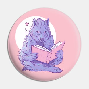 Werewolf reading a book Pin