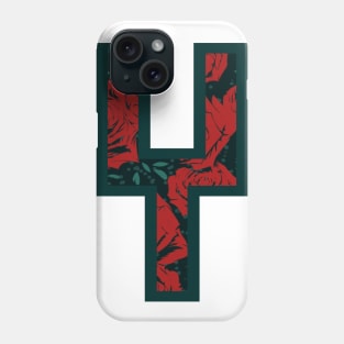 Modern Rose Floral Initial Name Alphabet - Letter Y Phone Case