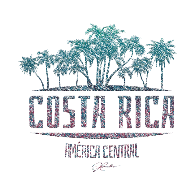 Disover Costa Rica, America Central, Palm Trees on Island - Costa Rica - T-Shirt