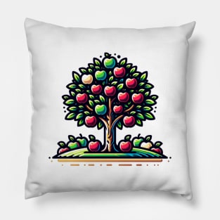 Apples Trees Color Beautiful Fruit Pillow