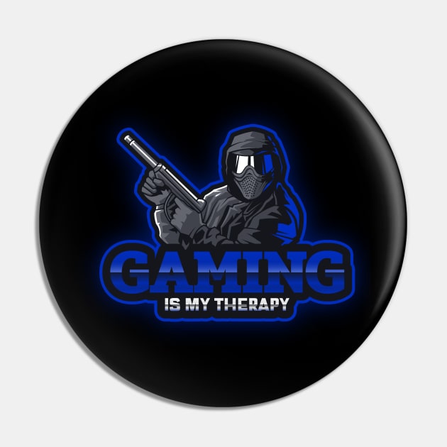 Gaming Is My Therapy Pin by poc98