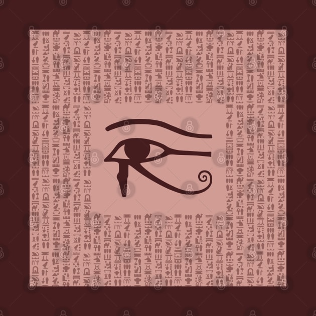 Oeil d'Horus, Egypte ancienne, hiéroglyphes, look vintage by art-of-egypt