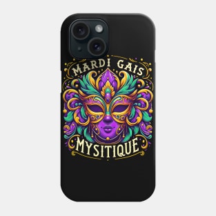 Mardi Gras Mystique Mask: Enchanting Carnival Elegance Phone Case