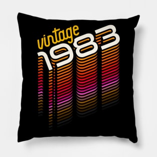 Vintage Made in 1983 ))(( Retro Birthday Year Gift Pillow