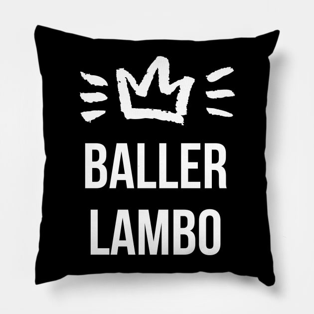 Baller Lambo Entrepreneur Design Pillow by at85productions