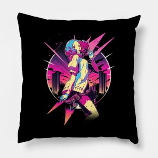 Makoto's Motorcycle Ride Stylish Shirts for Bikers Pillow