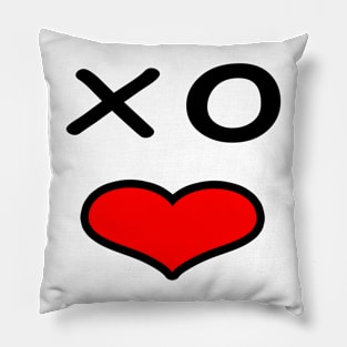 Funny love face -  black and red. Pillow