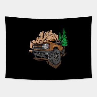 Ford Bronco Design - Brown Bronco Tapestry