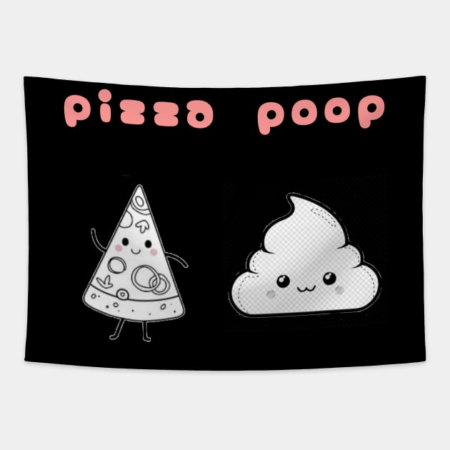 Pizza poop Tapestry by Blgamm