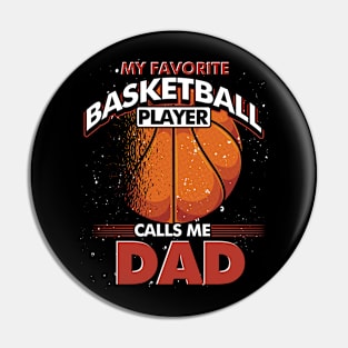 Funny Dad Basketball Player Fathers Day Sport Basketball Pin