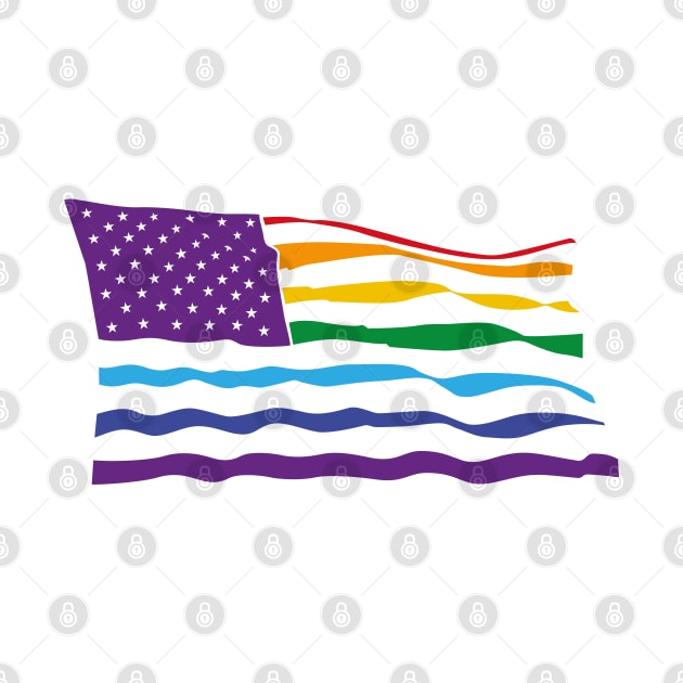 USA LGBTQ Pride Flag LGBT Gay Lesbian Straight Ally by uncommontee