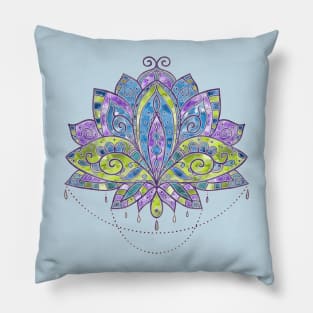 Elegant Gentle Watercolor Lotus / Lily flower Pillow