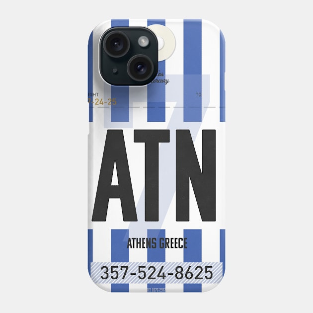 Athens Luggage Tag Phone Case by Mercury Club