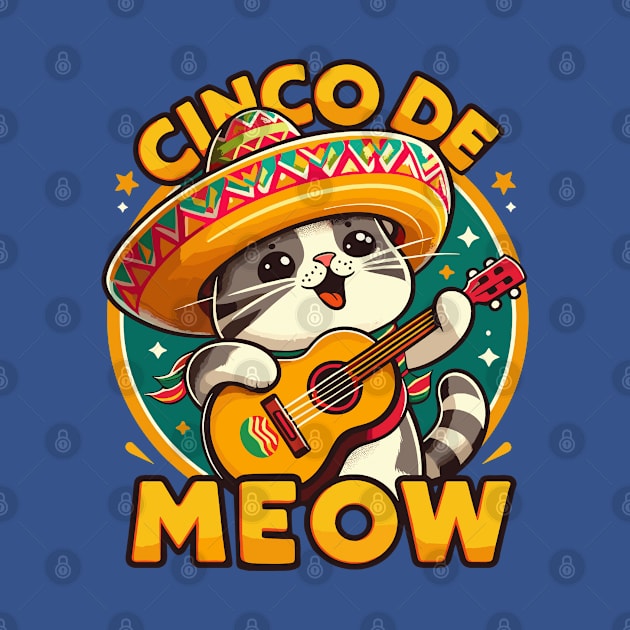 Cinco De Meow Cat Men Women Funny Cinco De Mayo by BOB