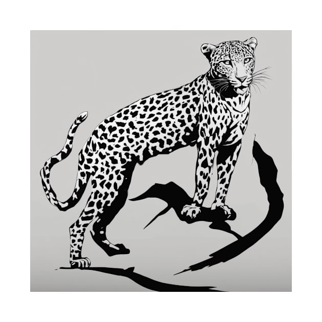 Leopard Shadow Silhouette Anime Style Collection No. 190 by cornelliusy