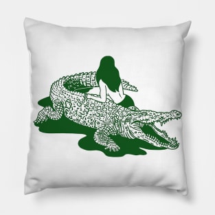 Aligator Gril Popart Hipster Urban Style Pillow