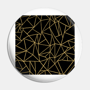 Ab Dotted Lines 2 Black Gold Pin